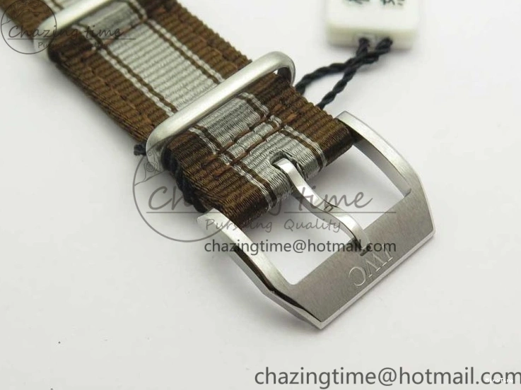MIROTIME 0504 SmartChoice Mark XVIII IW327006 Titanium M+F 1:1 Best Edition Black Dial on Brown Leather Strap A 7145